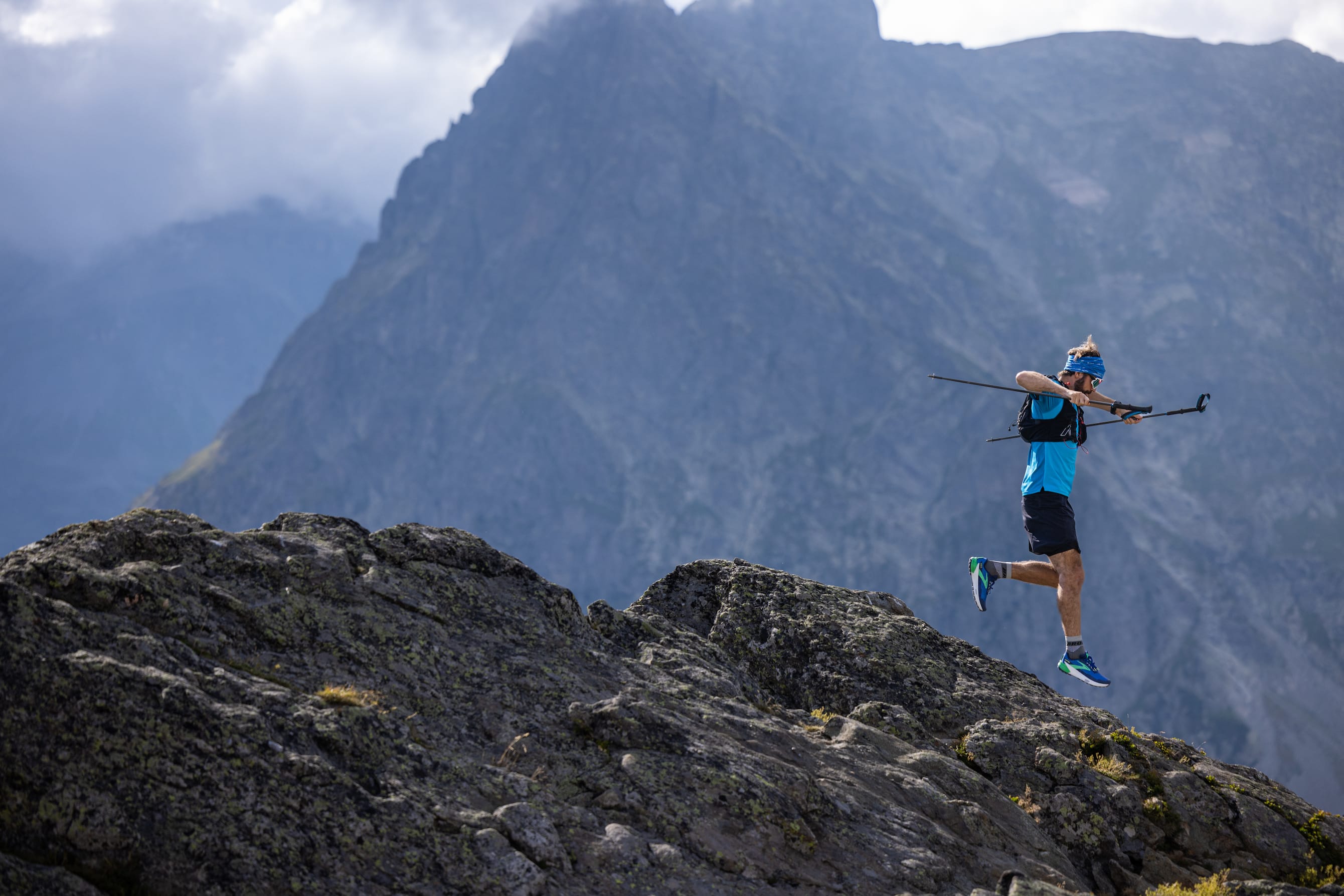 Runner on mountain